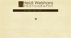 Desktop Screenshot of heidiwelshansphotography.com